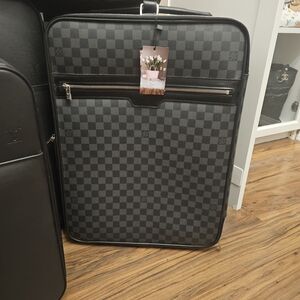 Louis Vuitton Black Damier Checked Carry-On Suitcase